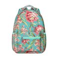 thumbnail image 1 of "Sunflower Design Metallic Backpack - Shimmery Flowers Print School Backpack, Iridescent Floral Bookbag for Fashion-Forward Students", 1 of 6