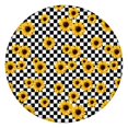 thumbnail image 1 of Sunflower Design Tablecloth with Elastic Hem for Round Tables, Fade-Resistant Polyester, Fits 44-52 Inch Tables, 1 of 7