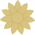 thumbnail image 1 of Sunflower Design by Lines Cutout Unfinished Wood Nature Summer Party Flower Door Hanger MDF Shaped Canvas Style 4 Art 1 (24"), 1 of 1