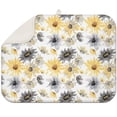 thumbnail image 1 of Sunflower Dish Drying Mat for Kitchen Counter, Microfiber Floral Pad 18x24 Inch, Absorbent and Foldable Rack Mat for Sink and Counter Use, 1 of 5