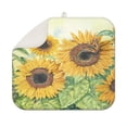 thumbnail image 1 of Sunflower Dish Drying Mat for Kitchen Sink Area, Microfiber Absorbent Counter Pad, Foldable Floral Dish Rack Mat for Daily Use, 16x18 Inch, 1 of 6