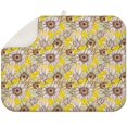 thumbnail image 1 of Sunflower Dish Drying Mat with Soft Microfiber Surface, 18x24 Inch Floral Kitchen Pad, Foldable Absorbent Rack for Dishes, 1 of 3