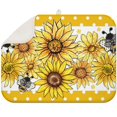 thumbnail image 1 of Sunflower Dish Mat for Kitchen Countertop or Sink, 18x24 Inch Microfiber Pad, Absorbent and Foldable Floral Rack Mat, 1 of 5