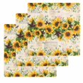 thumbnail image 1 of Sunflower Dish Towels Set, Waffle Weave Kitchen Towels 3 Pieces, Yellow Spring Floral Summer Botanical Rustic Microfiber Hair Face Bath Tea Towel Absorbent Quick Drying Cleaning Dish Cloths, 12"x12", 1 of 7