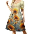 thumbnail image 1 of Sunflower Dress Elegant Dresses Plus Sizes Dress Summer 2025 Women Long Dress Women Women's Dress, 1 of 6