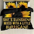 Sunflower Duvet Cover Set,Yellow Floral Sunflower Bedding Set Twin Full