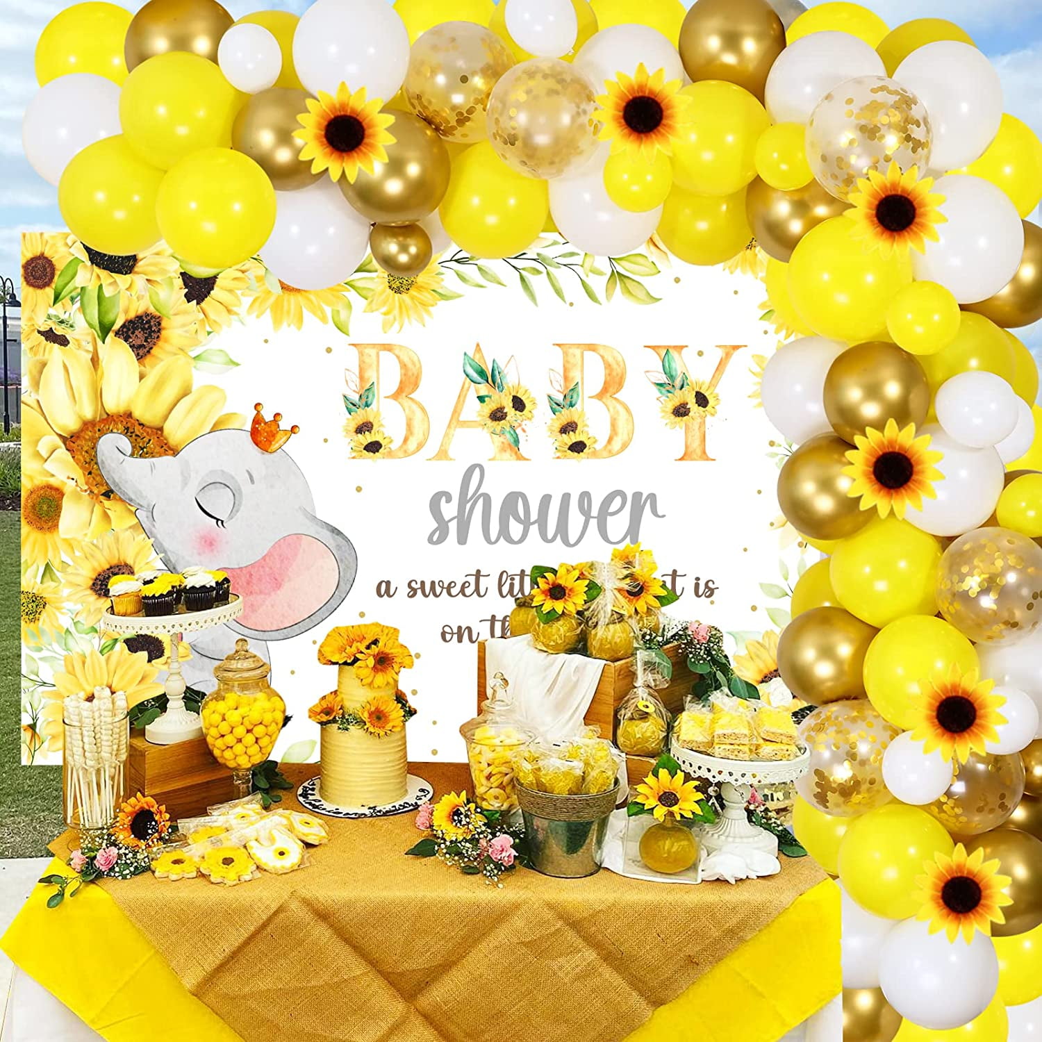 Cake Topper Walmart Elephant Baby Shower Decorations Blue Elephant