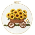 thumbnail image 1 of Sunflower Embroidery Starter Kit, Stamped Cross Stitch Kits for Beginners Adults with Embroidery Hoop and Instructions, Hand Embroidery Kit, 1 of 5