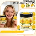 thumbnail image 1 of Sunflower Encouragement Jar With 60 Uplifting Notes Stickers & 1 Perfume, Desktop Motivational Decor & Encouraging Gift For Positive Mindset, 1 of 6