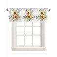 thumbnail image 1 of Sunflower Eucalyptus Kitchen Valances for Windows Farmhouse Linen Window Valance Curtain for Living Room Window Treatment Sage Green Botanical Watercolor Valance Rod Pocket Topper Drape, 42 x 12 Inch, 1 of 6
