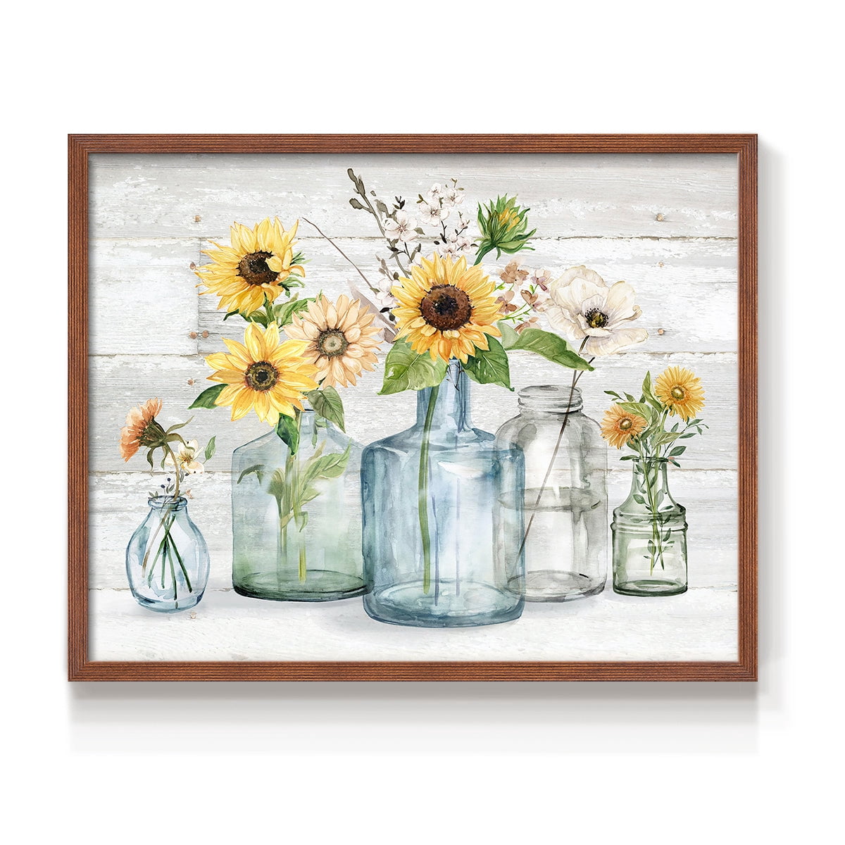 Sunflower Extravaganza by Carol Robinson - Restickable Framed Giclée Print