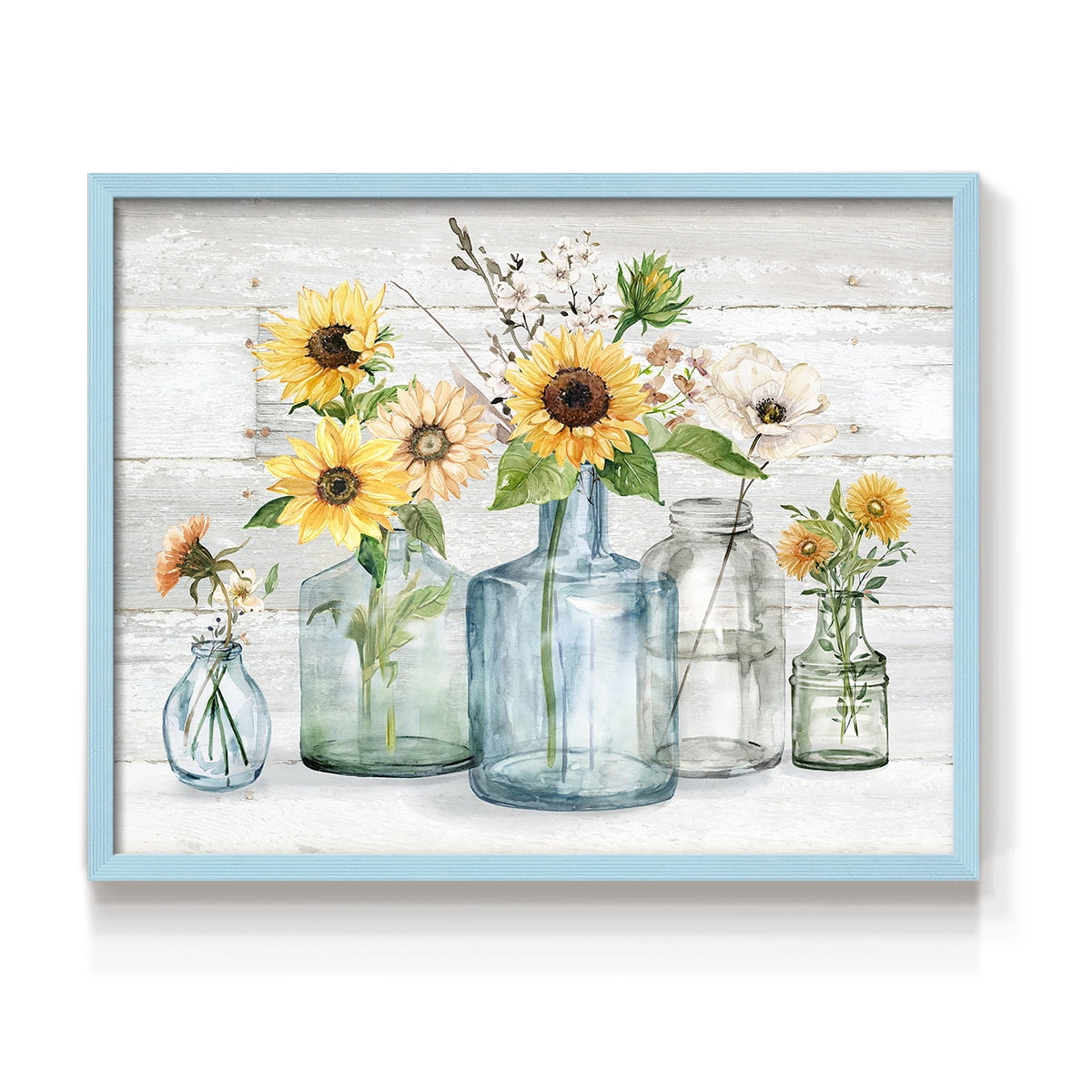 Sunflower Extravaganza by Carol Robinson - Restickable Framed Giclée Print