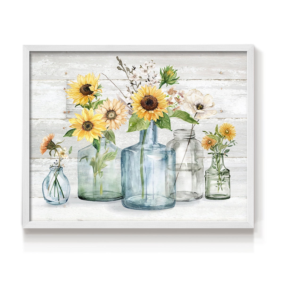 Sunflower Extravaganza by Carol Robinson - Restickable Framed Giclée Print