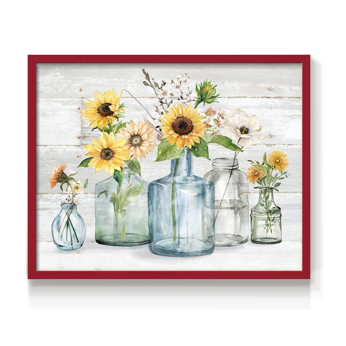 Sunflower Extravaganza by Carol Robinson - Restickable Framed Giclée Print