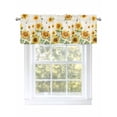 thumbnail image 1 of Sunflower Farmhouse Bee Curtain Valances for Windows, Retro Window Valances, Window Treatment Rod Pocket Valance Curtains for Living Room/Kitchen/Bedroom/Bathroom, 54x18inch, 1 of 9