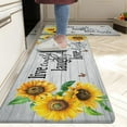 thumbnail image 1 of Sunflower Farmhouse Kitchen Rugs 0.4 Inch Thick Anti Fatigue Cushioned Kitchen Mat Set of 2 Non Skid Washable Memory Foam Kitchen Mats for Standing, Laundry, Office, 17.3x28+17.3x47 Inch, 1 of 6