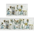 thumbnail image 1 of Sunflower Farmhouse Kitchen Rugs Set of 2,Colorful Spring Summer Flowers Kitchen Rugs and Mats Non Skid Washable,Farmhouse Kitchen Runner Rugs with Rubber Backing (17"x48"+17"x30"), 1 of 6