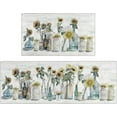 thumbnail image 1 of Sunflower Farmhouse Kitchen Rugs Set of 2,Colorful Spring Summer Flowers Kitchen Rugs and Mats Non Skid Washable,Farmhouse Kitchen Runner Rugs with Rubber Backing (17"x47"+17"x30"), 1 of 7