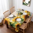 thumbnail image 1 of Sunflower Farmhouse Table Cloth Waterproof Tablecloths, Spring Summer Vintage Floral Bee Tablecloth Dining Table Cover for Kitchen Party Tabletop Outdoor, Rectangle Tablecloth 52x70 Inch, 1 of 9