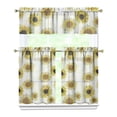 thumbnail image 1 of Sunflower Farmhouse Valance and Tier Curtains Set - 3 PC Floral Window Treatments, 1 of 5