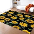 thumbnail image 1 of Sunflower Field Pattern Runner Rug, Soft, Durable, Vintage Inspired, Distressed, Low Pile, Non-Shedding, Easy Clean, Printed, Living Room Rug, 1 of 6