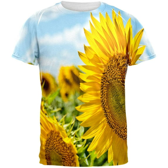 Sunflower Fields All Over Mens T Shirt Multi LG