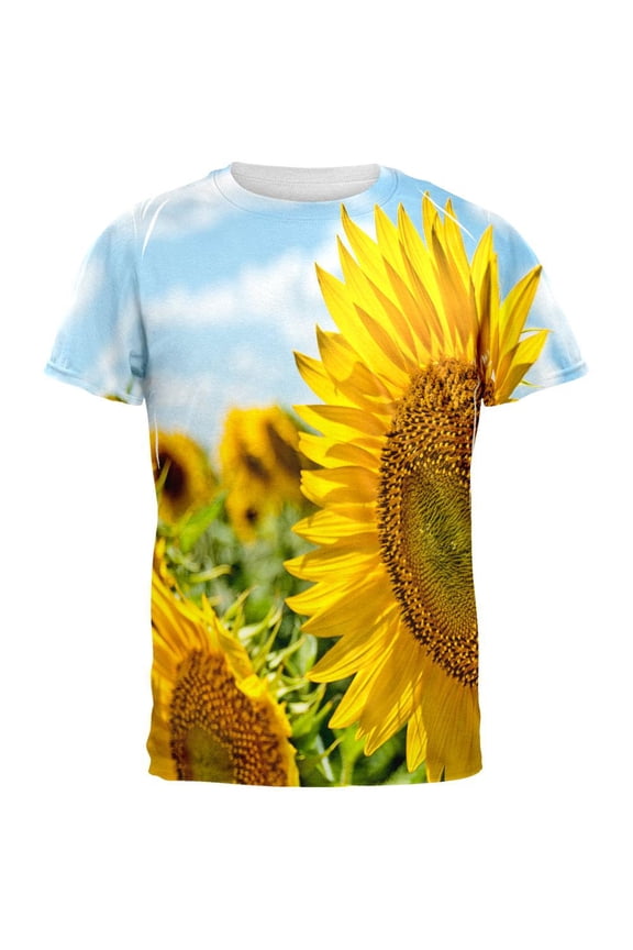 Sunflower Fields All Over Mens T Shirt Multi MD