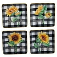 thumbnail image 1 of Sunflower Fields Set/4 Canape Plates, asst., 1 of 2