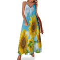 thumbnail image 1 of Sunflower Fine Art Sleeveless Dress Summer Dress Woman 2025, 1 of 7