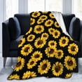 thumbnail image 1 of Sunflower Flannel Fleece Bed Blanket Throw Blanket Lightweight Cozy Plush Blanket for Bedroom Living Rooms Sofa Couch 60"x50", 1 of 6