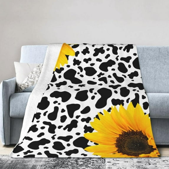 Sunflower Flannel Fleece Blanket Plush Blanket Air Conditioning Blanket Throw Blanket Ultra-Soft Cozy Blankets for Bed Couch Chair Car Living Room 40"x30"