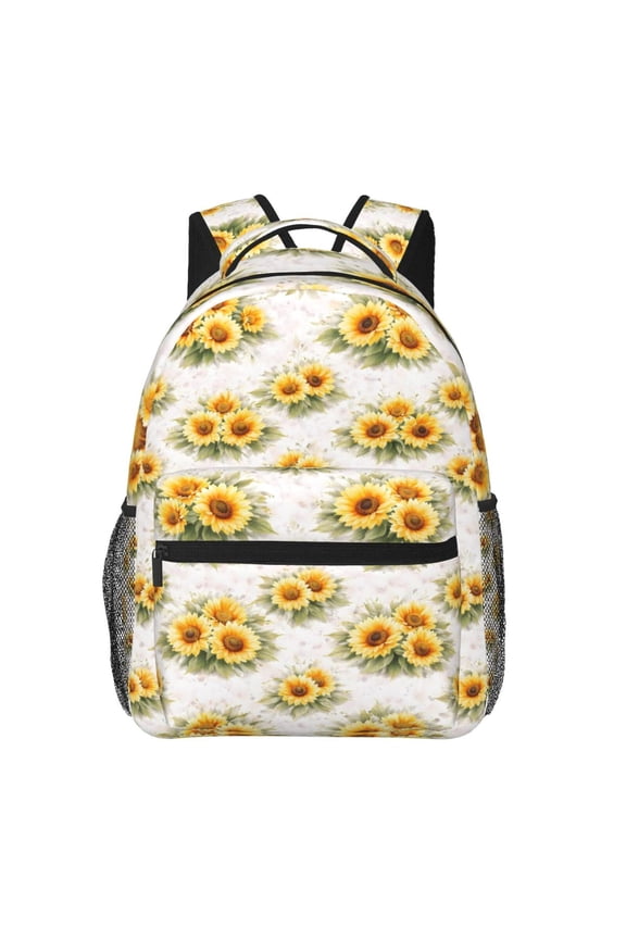 Sunflower Floral Backpack Lightweight Rucksack Travel Bag for Men and Women