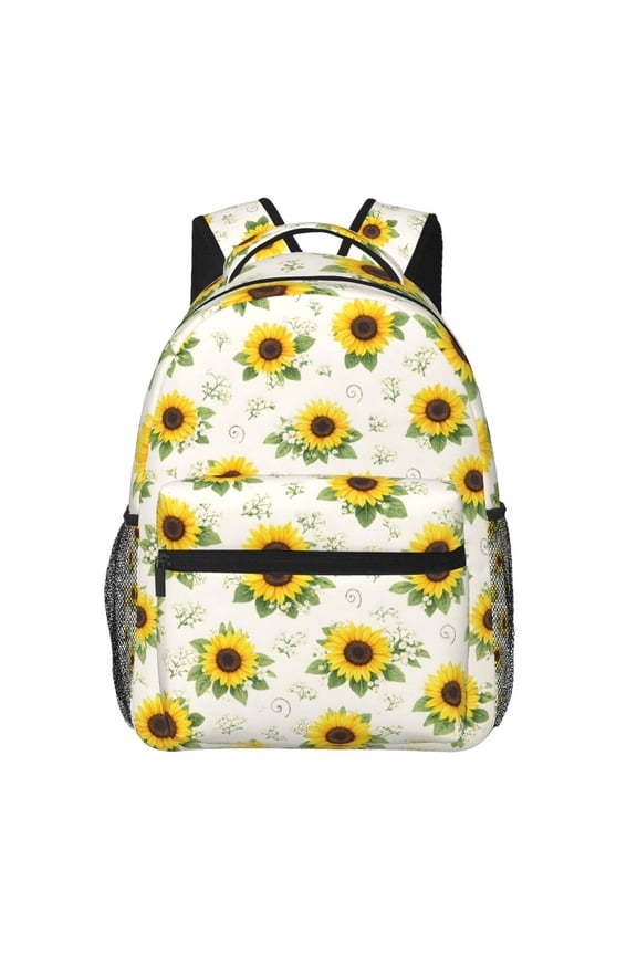 Sunflower Floral Backpack Lightweight Rucksack Travel Bag for Men and Women