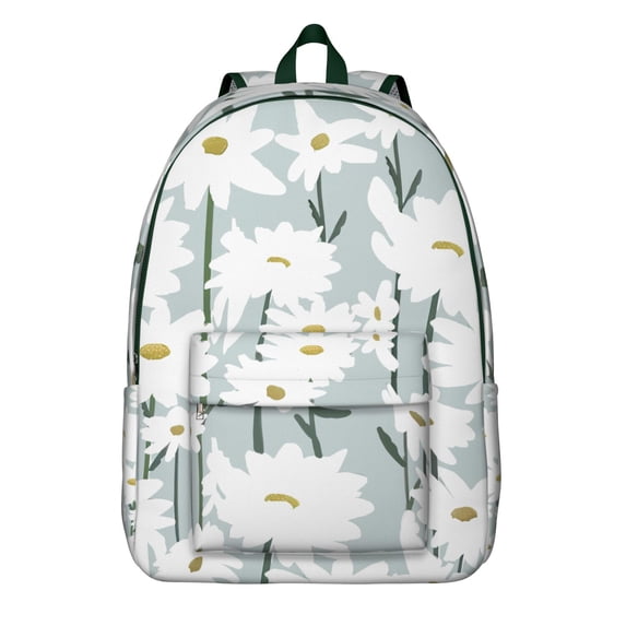 Sunflower Floral Backpack for Student School College, Large Capacity Bookbag with Laptop Sleeve, Flowers Print Campus Backpack for Everyday Commuting Work Travel, Gift for Teens Adults