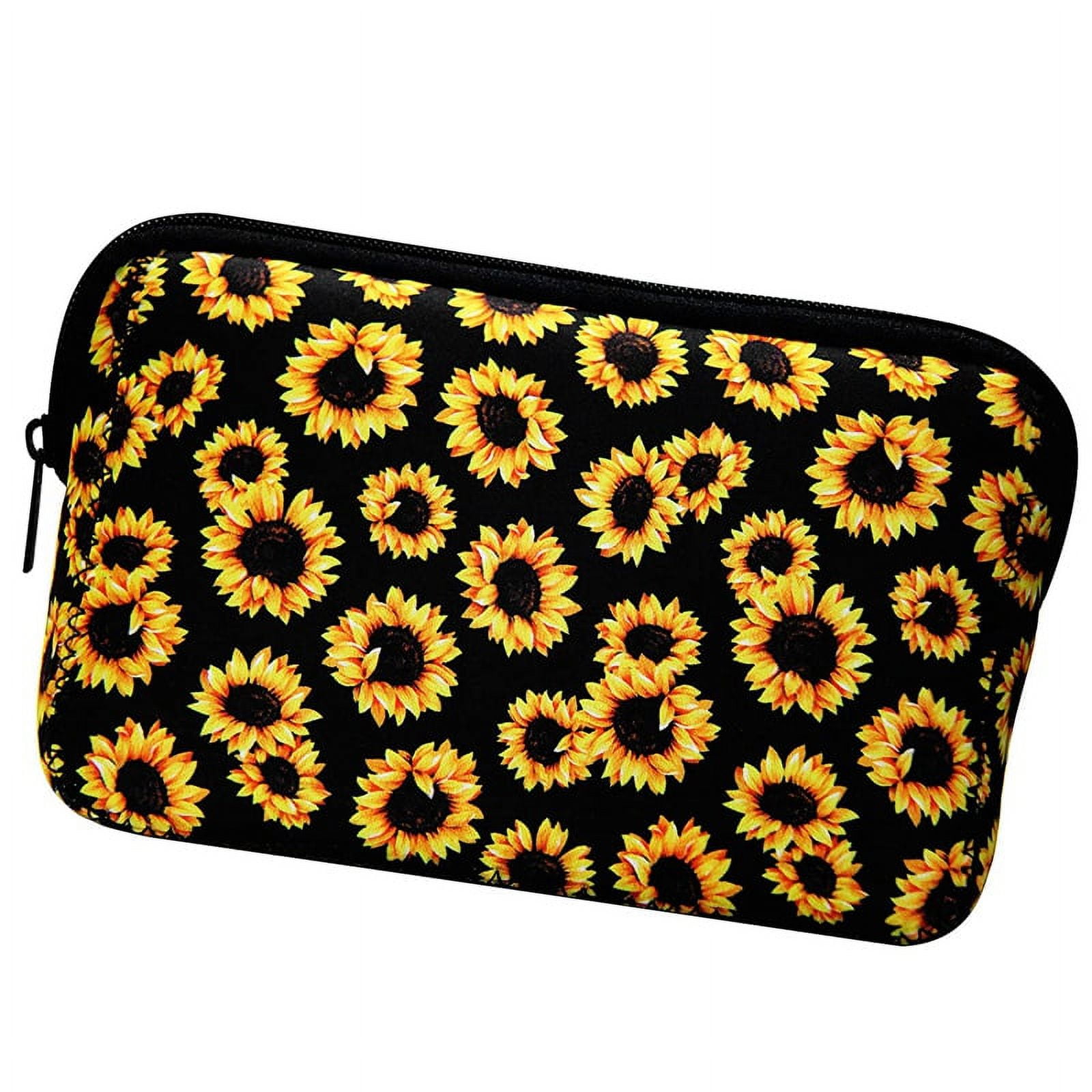 Sunflower Floral Bag Waterproof Soft Neoprene Travel Bag Zippered
