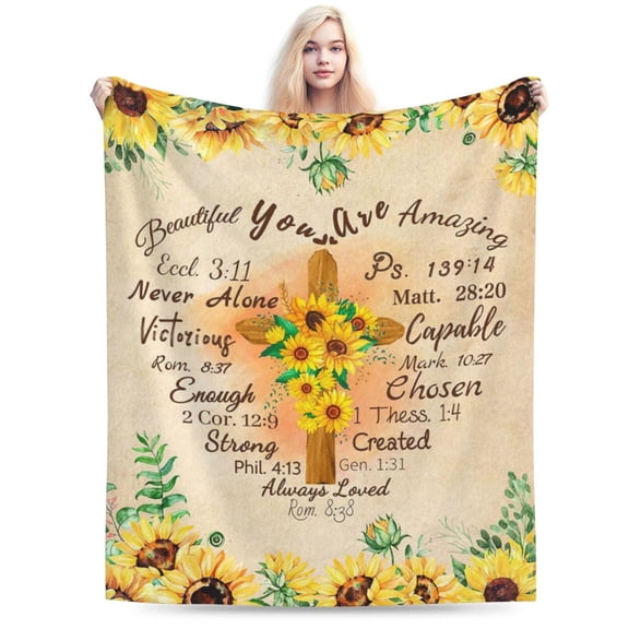 Sunflower Floral Blanket Gifts for Women Mom 50x40