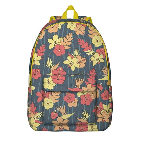 Sunflower Floral Bookbag for School College Teens Adults, Large Capacity Backpack with Laptop Sleeve, Durable Commuting Travel Bookbag, Flowers Design Unisex Gift Idea for Work or College