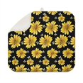 thumbnail image 1 of Sunflower Floral Dish Drying Mat for Kitchen Sink, Foldable Microfiber Pad, Absorbent Rack Drainer Mat for Countertop Use, 16x18 Inch, 1 of 7