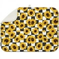 thumbnail image 1 of Sunflower Floral Dish Pad with Microfiber Surface, Foldable Drying Mat 18x24 Inch for Kitchen Sink Area or Countertop Use, 1 of 3