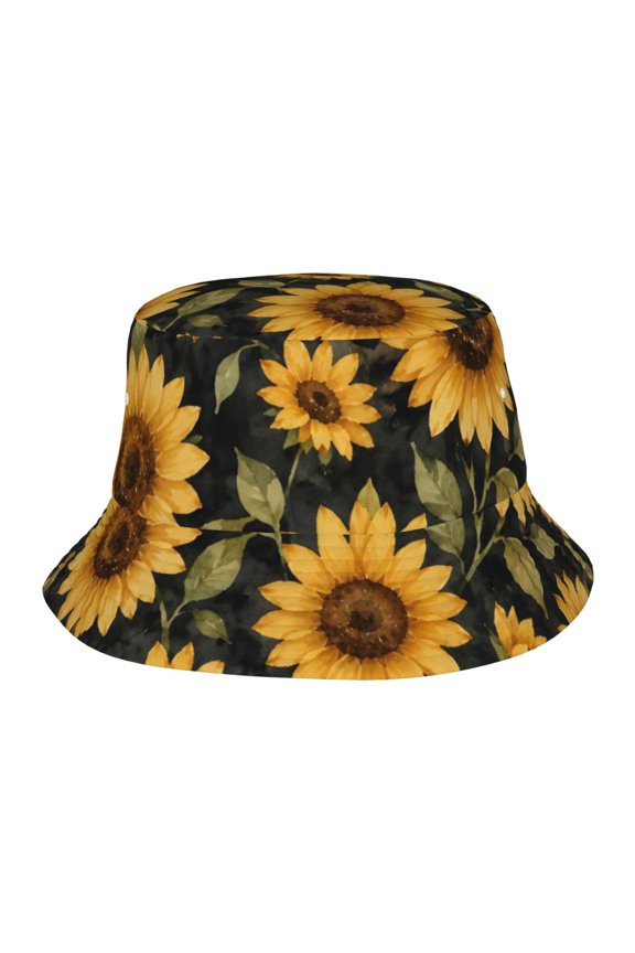 Sunflower Floral Fisherman's Hat Casual and Breathable Sun Hat for Men and Women