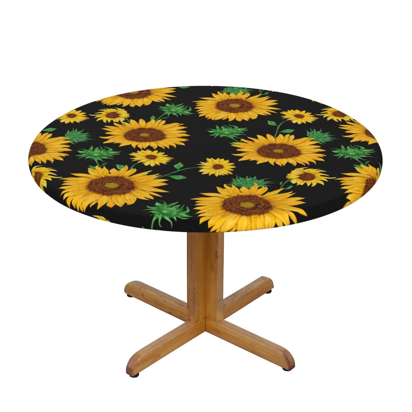 DFRGYUR Sunflower Texture Background Rectangle Fitted Elastic...