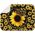 thumbnail image 1 of Sunflower Floral Microfiber Dish Mat for Kitchen Counter, Foldable 18x24 Inch Rack Pad, Absorbent Surface for Sink Area, 1 of 3