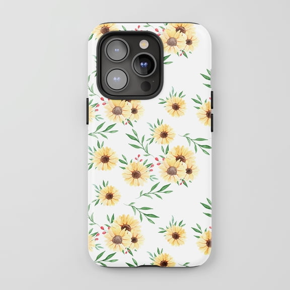 Sunflower Floral Pattern Case for All iPhone Series