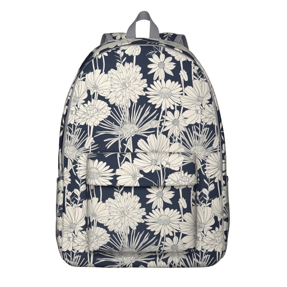 Sunflower Floral Print Backpack for School College and Work, Large Capacity Bookbag with Laptop Compartment, Durable Everyday Backpack for Commuting and Travel, Flowers Design Unisex Gift