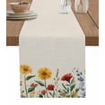 thumbnail image 1 of Sunflower Floral Table Runner 72 Inches, Summer Pastoral Spring Botanical Bed Runner Dresser Scarves Tabletop for Indoor Outdoor Parties/Ceremony/Banquet, 18" x 72", 1 of 8