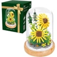 thumbnail image 1 of Sunflower Flower Bouquet Set, 512PCS Sunflower Flower Bouquet Building Kit with Dust Cover Forever Decorated Flower Gifts for Women, Mother's Day Flowers Gifts for Mom Wife, 1 of 5