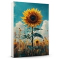 thumbnail image 1 of Sunflower Flower Canvas Wall Art 8x12 inches - Botanical Floral Sunflower Flower Canvas Print Rustic Watercolor Wall Artwork, 1 of 5