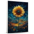 thumbnail image 1 of Sunflower Flower Canvas Wall Art 8x12 inches - Rustic Sunflower Flower Watercolor Wall Art Canvas Botanical Painting for Bedroom Decor, 1 of 5