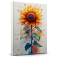 thumbnail image 1 of Sunflower Flower Canvas Wall Art 8x12 inches - Shabby Style Sunflower Flower Watercolor Canvas Wall Art for Feminine Bedroom Decor, 1 of 5
