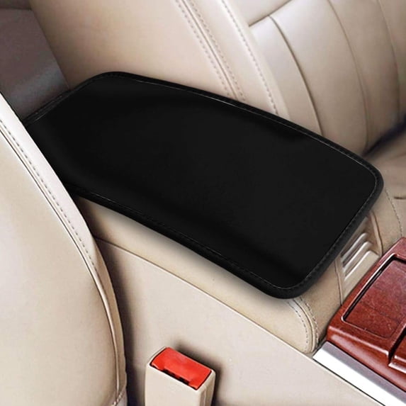 Sunflower Flower Floral Black Auto Center Console Armrest Pad Universal Car Center Console Cover Seat Box Cover for Sedan, Van, SUV, Truck Car Accessorie